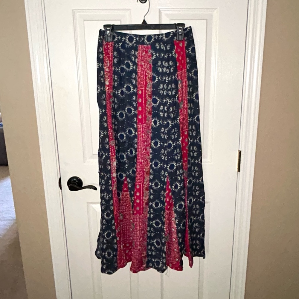 Natural Life Navy & Red Boho Maxi Skirt - Picture 10 of 12